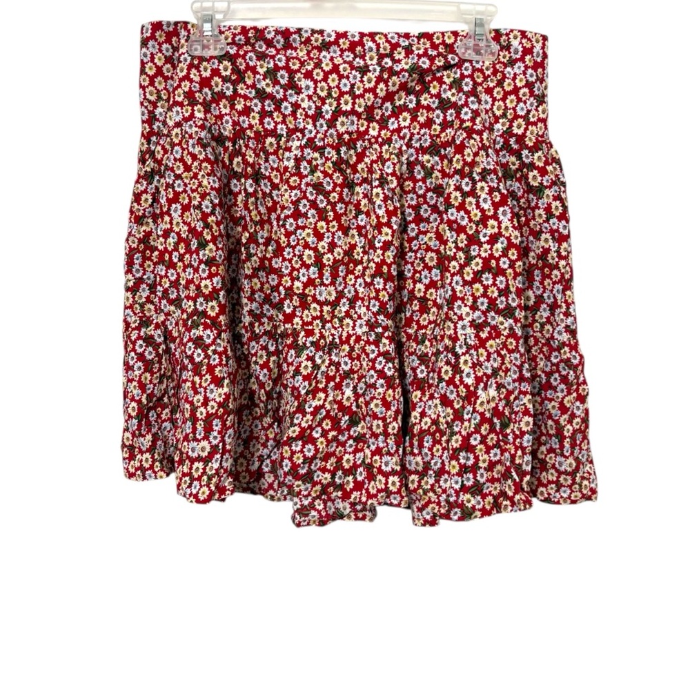 NATURAL LIFE Red Floral Mini Skirt